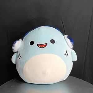 Squisnallow Cute Blue and White Plush Toy 7”pre owned Exellent condition